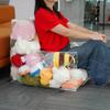 Bean Bag For Stuffed Animals Storage Clear Plush Toys Organizer Large Stuffed Animal Bean Bag Chair Cover For Bedroom Playroom
