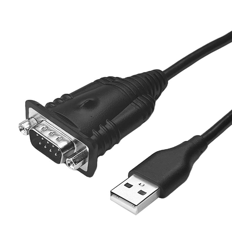 Factory USB to RS232 Adapter Serial Cable USB 2.0 to DB9 Male 9 Pin with FT232 Chipset RS232 Converter Cable 1 meter чёрный