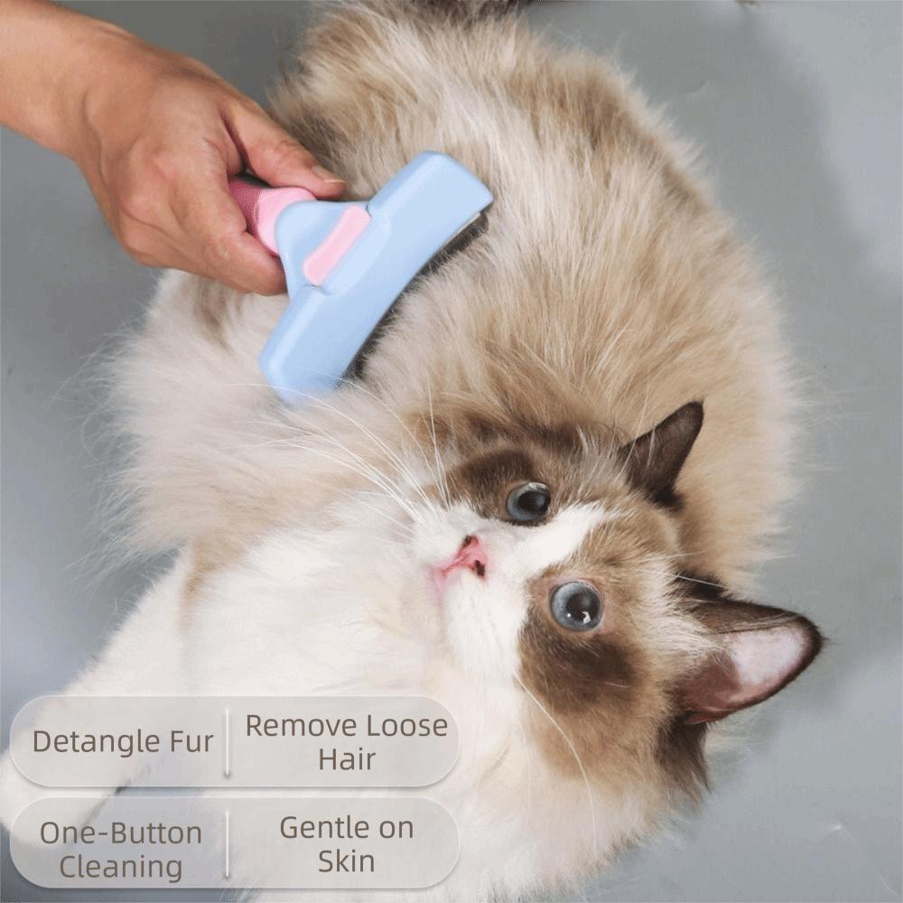 One Click Hair Removal Cat Comb Curved Design Dog Brush Hair Care Pet Thinning Comb Pet Supplies