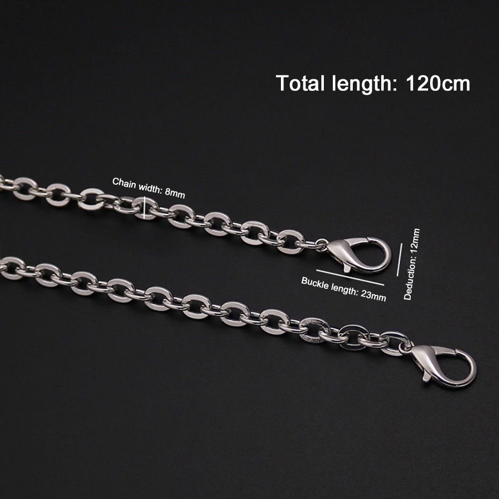 120cm Metal Chain Handle Replacement Chain Golden Silvery Aluminum Chain For Jewelry Making Findings Bag Chain Strap