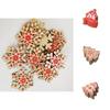Charming 10pcs Wooden Christmas Tree Ornaments For Festive Home Decor