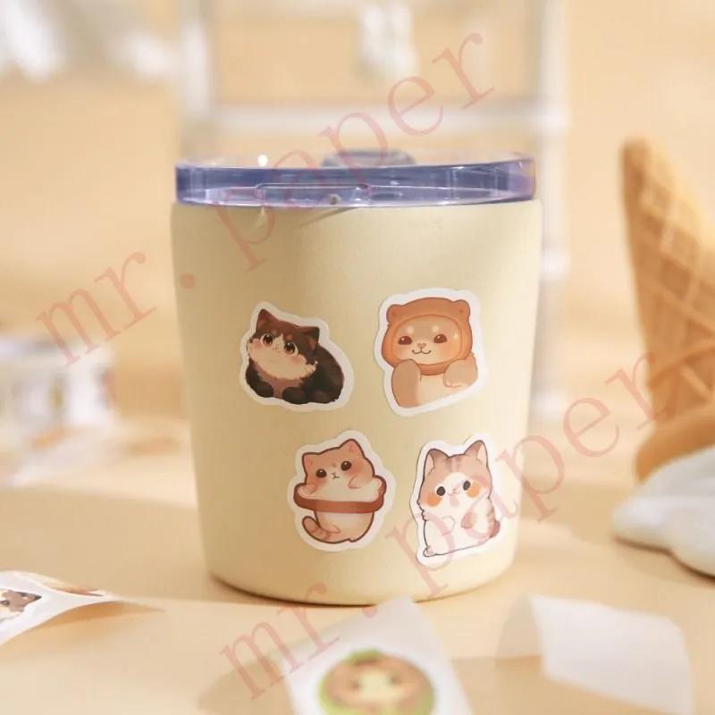 500 cartoon cute cat stickers cat pattern stickers hand account book sealing stickers sticky notes