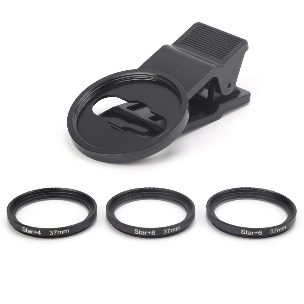 Mobile Phone Lens 468 Points Star Filter Set with 37MM Phone Clip for iPhoneXiaomi