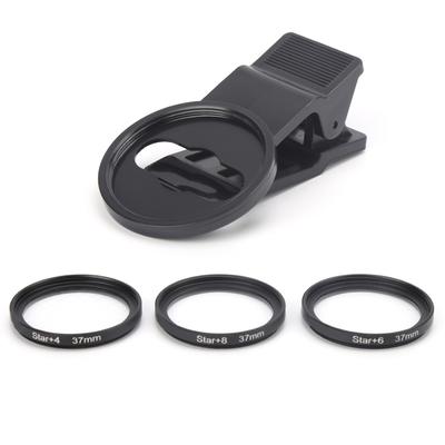 Mobile Phone Lens 468 Points Star Filter Set with 37MM Phone Clip for iPhoneXiaomi