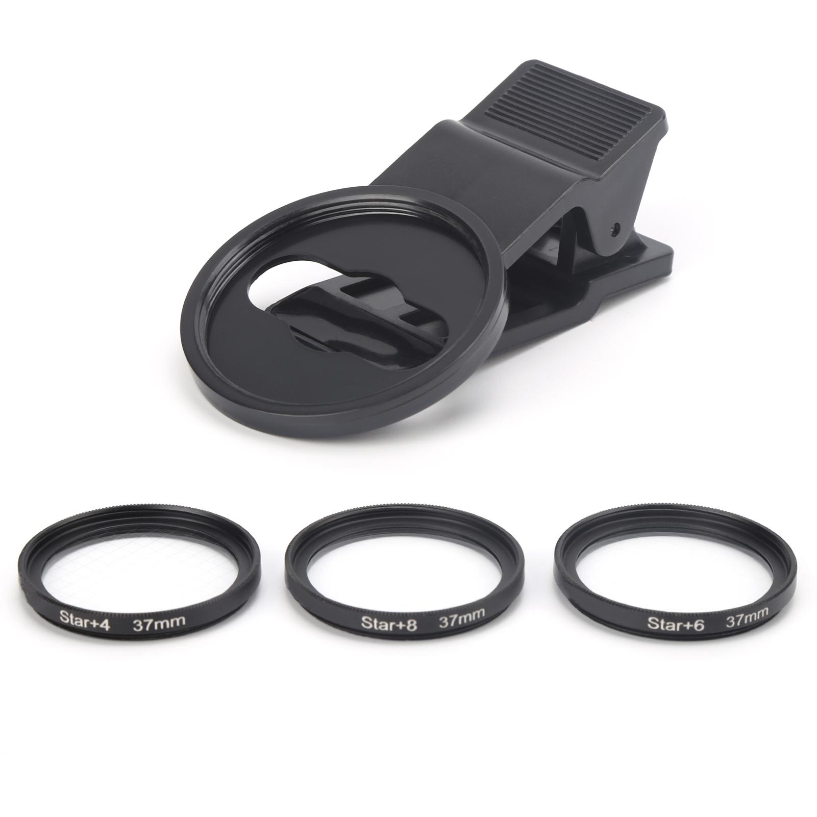 

Mobile Phone Lens 468 Points Star Filter Set with 37MM Phone Clip for iPhoneXiaomi