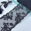 11.5cm wide Narrow Embroidery Lace, Non-stretch Black Net Lace Trim for Dress, Lingerie, Bra, Underwear, Garment, Sewing & Crafting