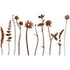 10Pcs Iron Art Rusty Flowers Wildflower Rustic Metal Floral Garden Decor Wildflowers Rusted Metal for Wedding Furniture Home Yard Farm Courtyard Decor