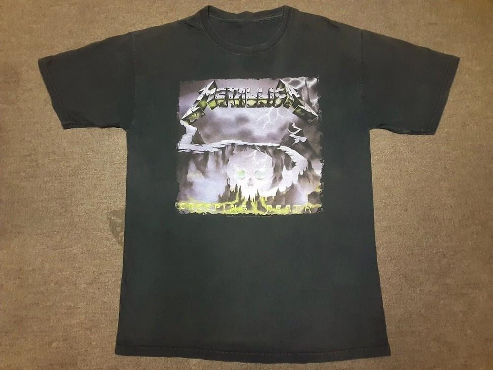 Винтаж Y2K 2005 Metallica Creeping Death метал-рок группа двусторонняя футболка унисекс футболка M