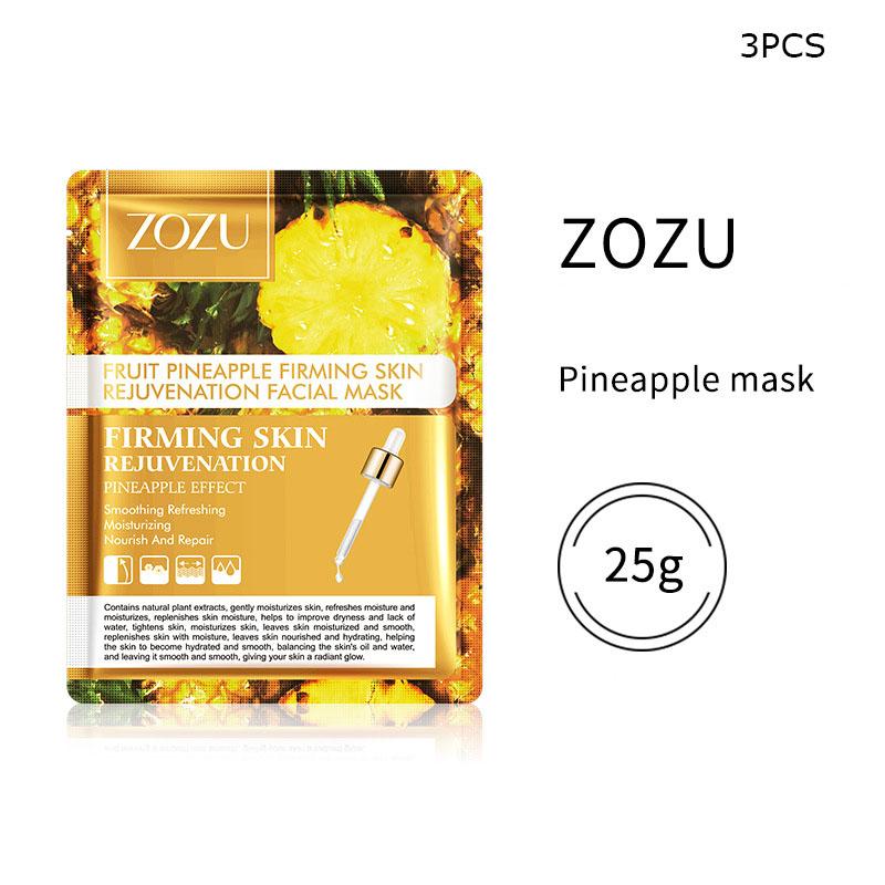 

3шт Фруктова маска для обличчя ZOZU Засоби для догляду за шкірою 3pcs Pineapple