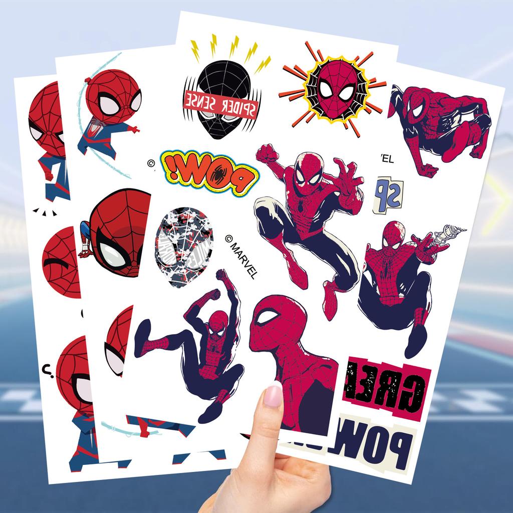 Spider-Man Temporary Tattoos Waterproof Long-Lasting Party Favors Funny Face Stickers for Kids Adults Official Licensed Merchandise