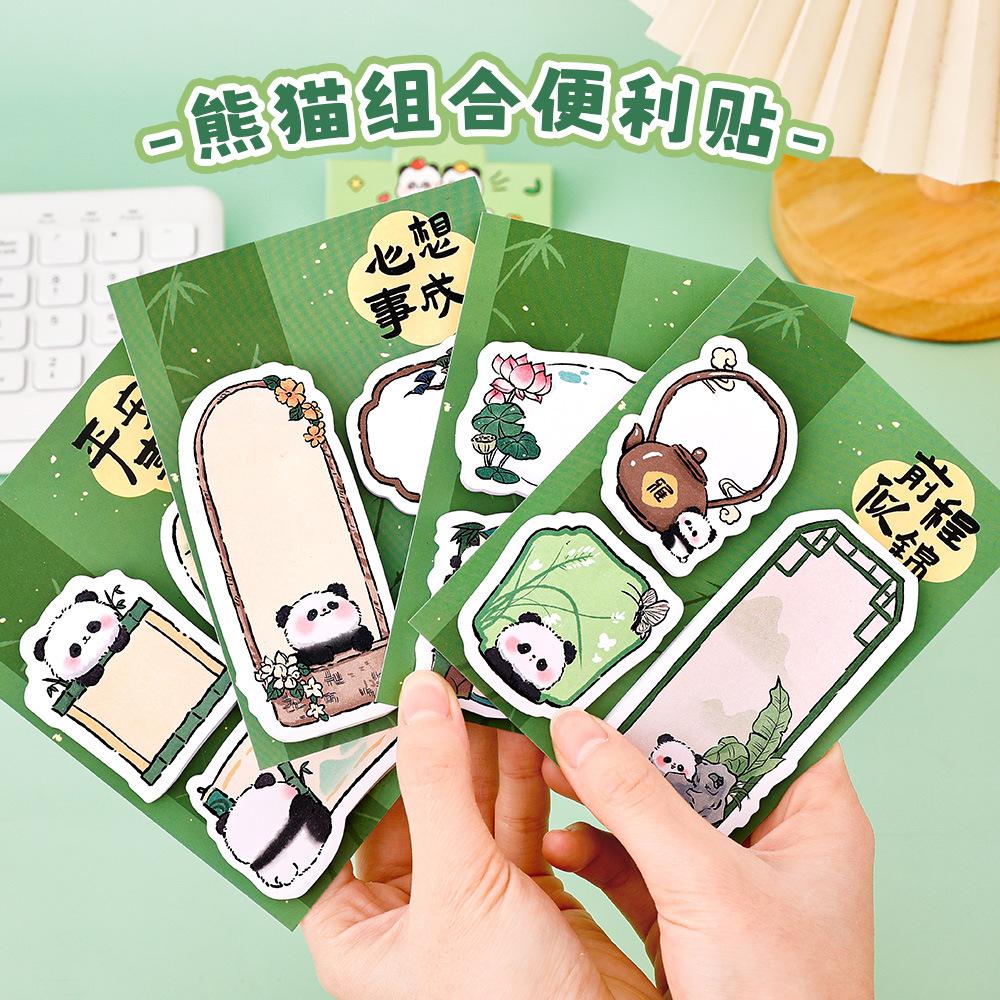 Gift Ins Cartoon Panda Combination Student High Looking Inspirational Kawai Stationery Notes Cute Messages Notes Lovely Memo Pad