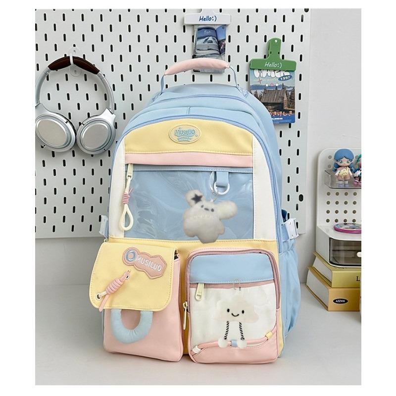 New high-value college style fresh and sweet backpack junior high school students lightweight large-capacity backpack