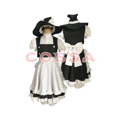 COSSA Marisa Kirisame Cosplay Costume, Cute Halloween and Christmas Costume (Size M, Marisa Kirisame)