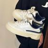 Korean High-end Thick-soled White Shoes Women's Niche Hong Kong Style Chic Retro College Style Korean Version of Breadboard Shoes