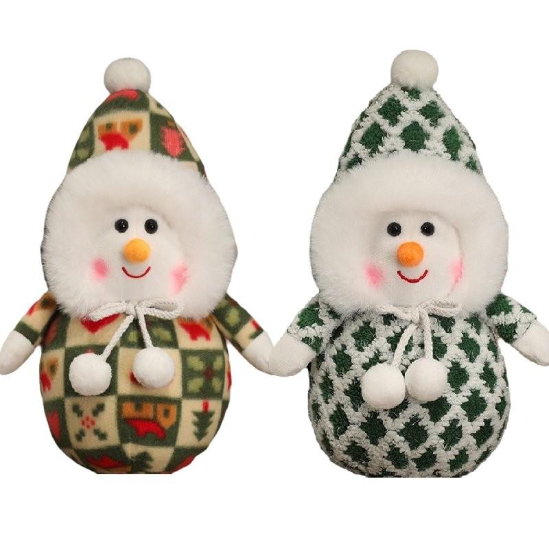 Adorable Plush Christmas Snowman Decoration Cute Stuffed Toy For Kids And Girlfriends