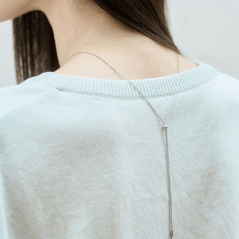 RE RHEE CRYSTAL SURGICAL STEEL NECKLACE