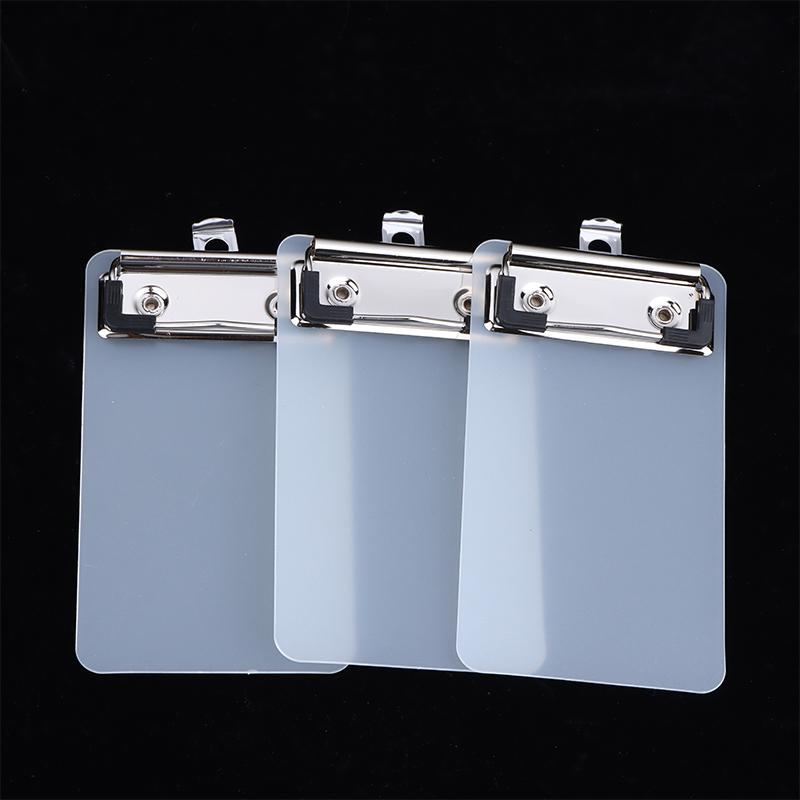 1/3Pcs Portable Transparent Clipboard With Hanging Hook Mini Clear Writing Board Hanging Office School Supplies