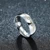 Fashion Stainless Steel Couple Rings For Men Women Inlay White Rhinestones CZ Promise Rings Wedding Jewelry Valentine's Day Gift