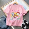 New PAW Patrol Children's Cotton Short-Sleeved Boys' Sports Shirt Girls' Casual Top Cartoon Print Summer T-Shirt Cartoon Print