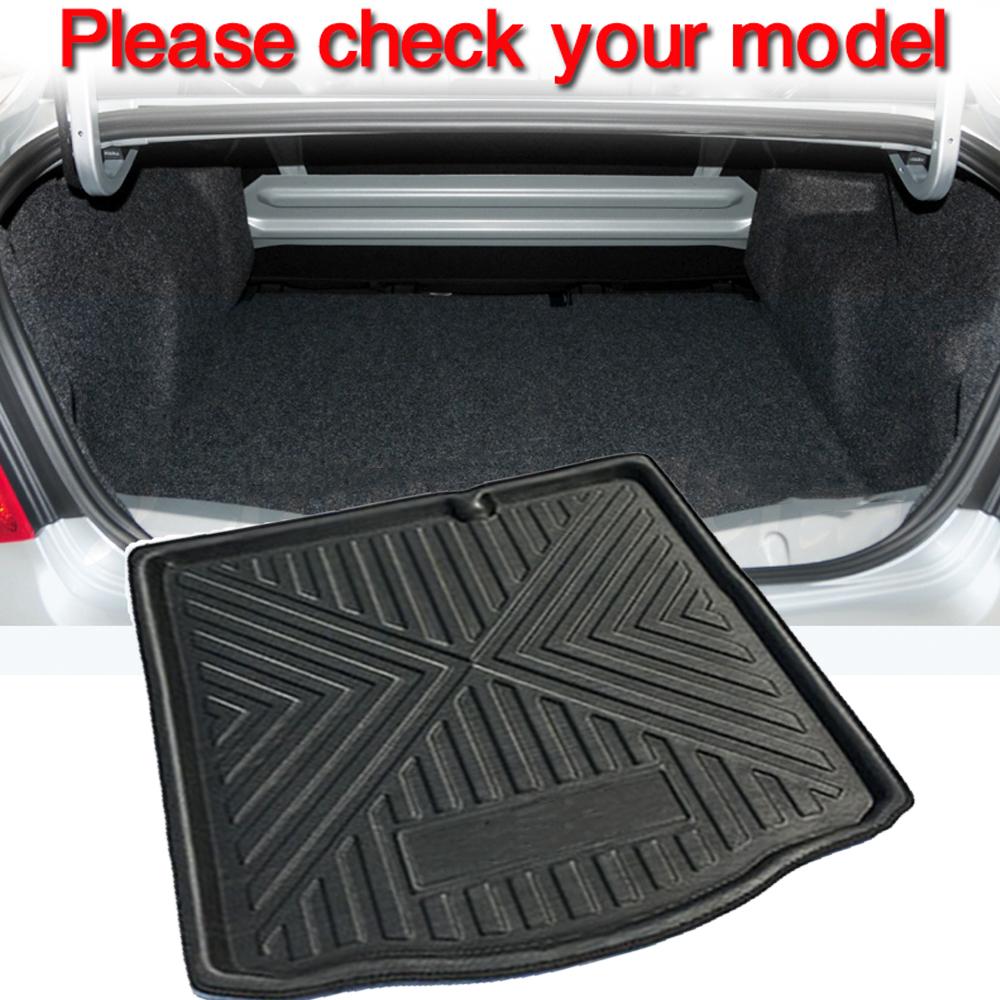 

EVA Material Car Trunk Mats for Peugeot 301 Sedan 2013~ Car Rear Cargo Tray Trunk Mat Rear Dirty Resistant Pads Accessories чорний