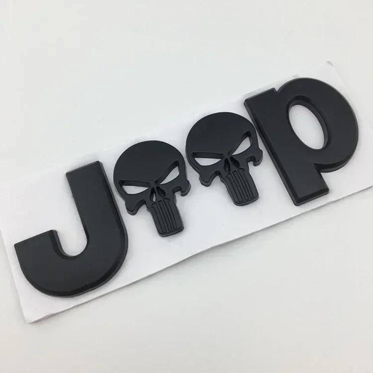 1pc Metal Auto Car Sticker Emblem Badge for Jeep Wrangler Cherokee Compass Grand Cherokee Patriot Liberty Renegade13.5cm*4.5cm