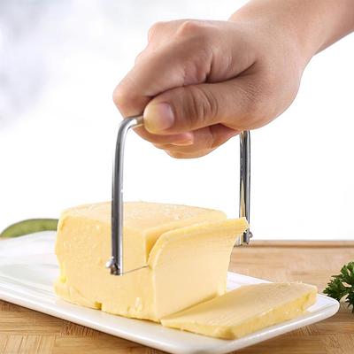 Stainless Steel Foie Gras Cutter Wire Butter Cutter Chocolate Cheese Slicer Multipurpose Handheld Cheese Wire Slicer