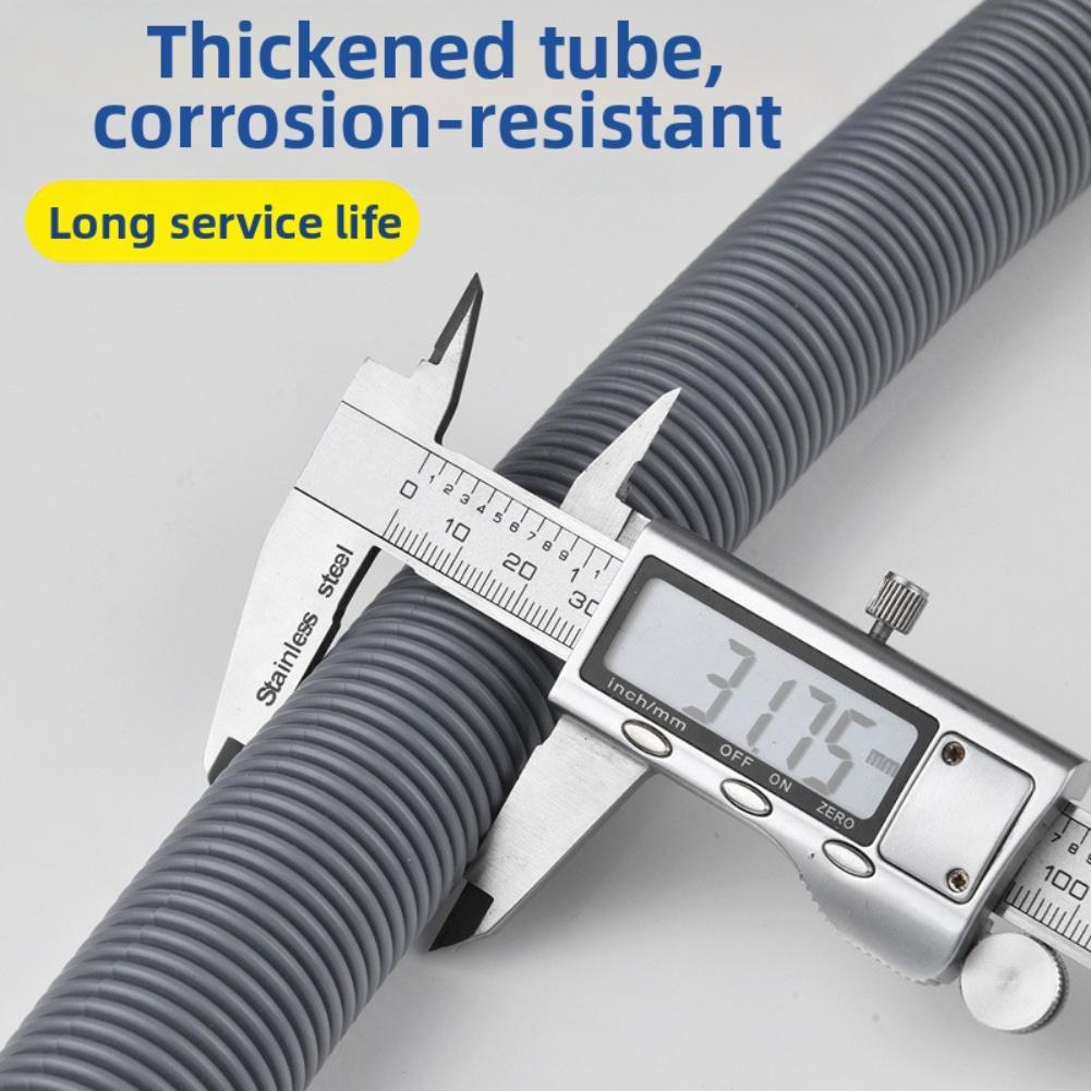 Washing Machine Drain Hose Fully Automatic Leak Proof Water Pipe Adjustable Length with Clamp for Fast Installation
