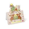 1-12Pcs Christmas Greeting Cards Cartoon Santa Claus Snowman Folding Postcard Christmas Birthday New Year Gifts Wrap Supplies