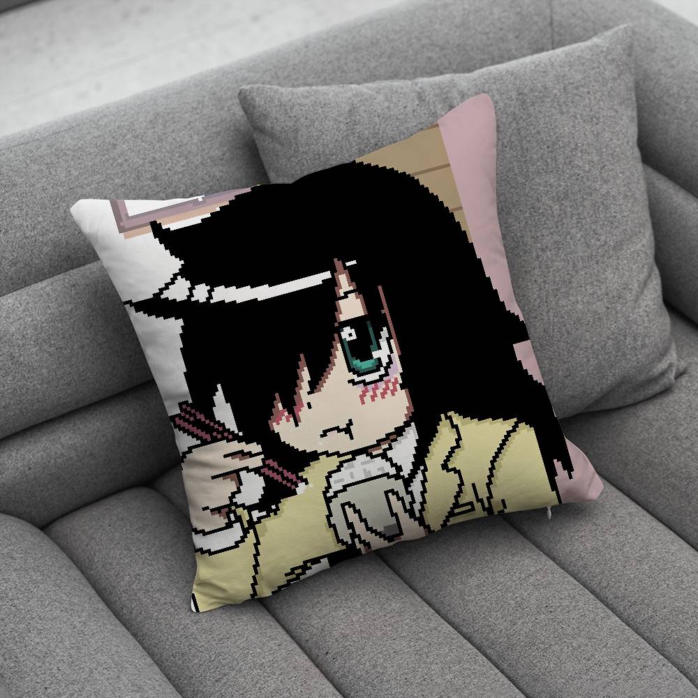 TTomoko WWatamote Kuroki Pillow Case Pillowcase Home Sofa Cushions Car Cushions Pillowcover Office Pillowshell Pillow