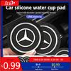 GLC GLB Non-slip Car Water Cup Pad Rubber Mat Bottle Holder Coaster For Benz AMG A C E S G Class W201 W210 W108 W204 W205 W203