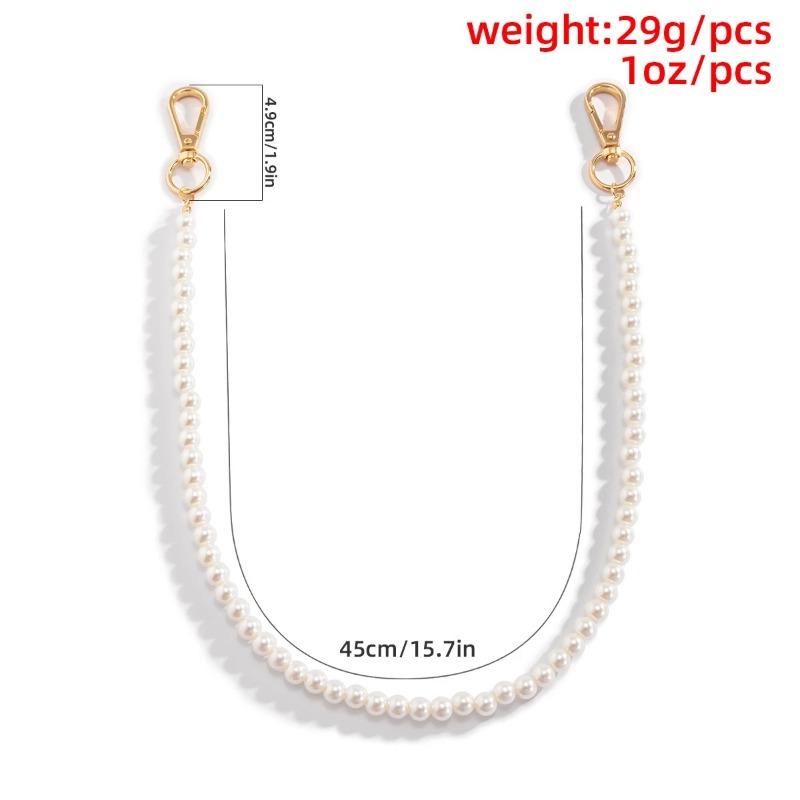 Retro Trend Waist Chain for Women Temperament Pearl Beaded U-shaped Waist Chain Hip Hop Rock Personality Jeans Chain Accessories