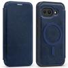 For Google Pixel 9a Case Compatible with MagSafe RFID Blocking Card Holder Leather Phone Cover