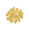 2025 New Geometric Wind Women's Ring, Niche Sunflower Design 18k Electroplated Gold Premium Sense Ring