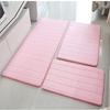 1.5CM Thick Carpet For Bathroom Soft Coral Fleece Absorbent Anti-slip Silica Foot Mat Living Room Bedroom Floor Mat 3 Piece/set