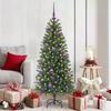 Christmas Ornament Set with 150 LEDs 61 pcs Purple Plastic