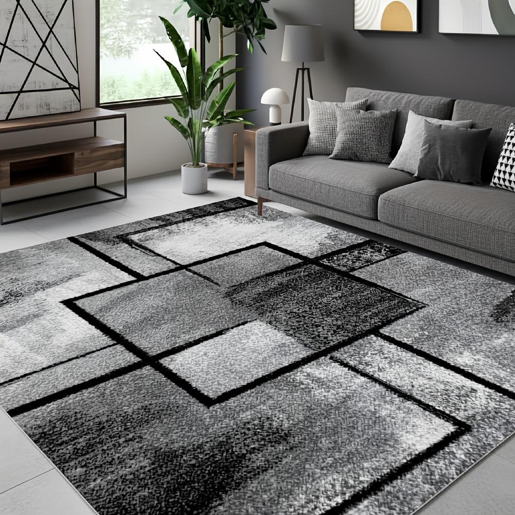 

VIKAMA Modern Luxury Geometric Rug Stain-Resistant and Easy to Maintain Living Room Sofa Throw Bedroom Rug Home Decor 50x80cm 20x31inch