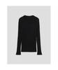 Anggae Tube Neck Rib Pullover Black