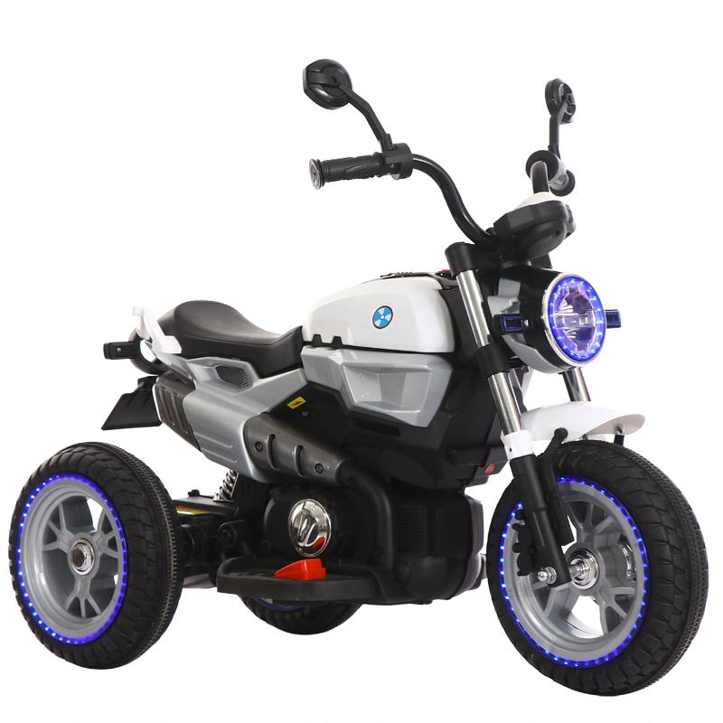 Kinder Elektro-Motorrad Dreiräder Dual Drive Kinderauto mit Fernbedienung Bluetooth Musik LED-Licht