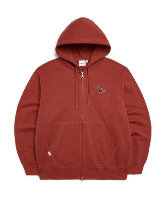 Mark Gonzales Melek Armalı Fermuarlı Kapüşonlu Sweatshirt - Kırmızı