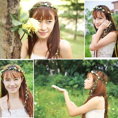 Adjustable Wedding Flower Bohemian Headbands Headdress Garland Bridesmaid