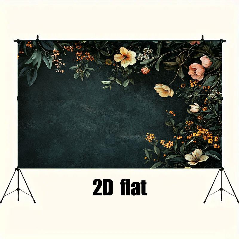 2D plane 1 piece of autumn floral retro background fabric suitable for family gatherings and wedding decorations