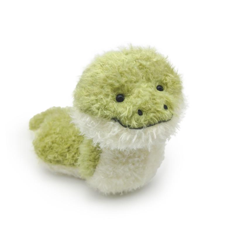 Flauschiges grünes Schlangen-Stofftier für Mädchen - Niedliche Kinderpuppe