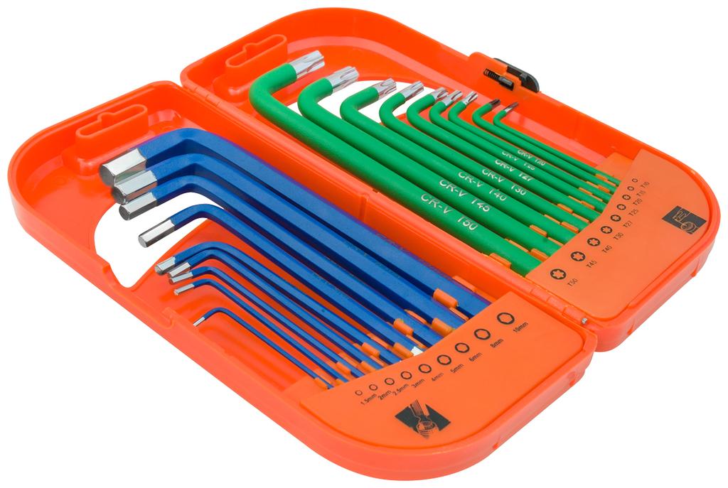 Set Of Hex And Torx Long Keys 18 Pieces - E-400-2620