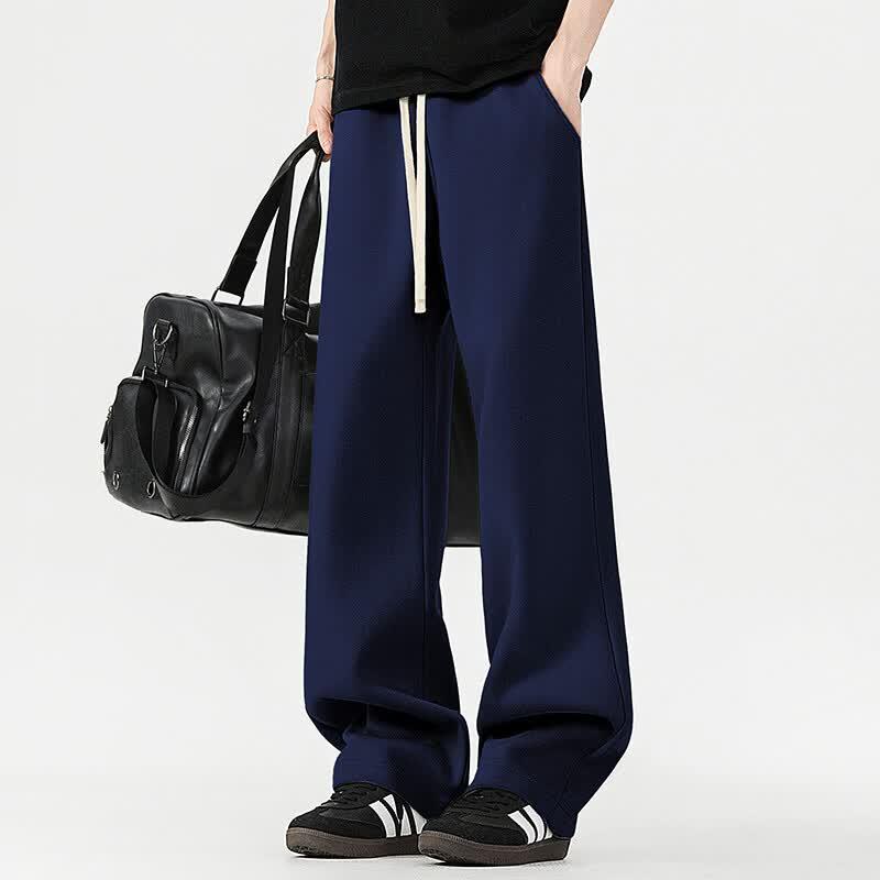 Fingercroxx Men's Trendy Straight-Leg Cotton Casual Pants