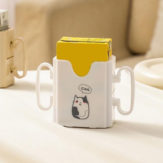 Skládací držák na krabici od mléka s dvojitými rukojeťmi Neprosakující Tepelně odolný obal na kelímek pro krabice od džusů Roztomilý přenosný nosič nápojů pro batolata Cestování