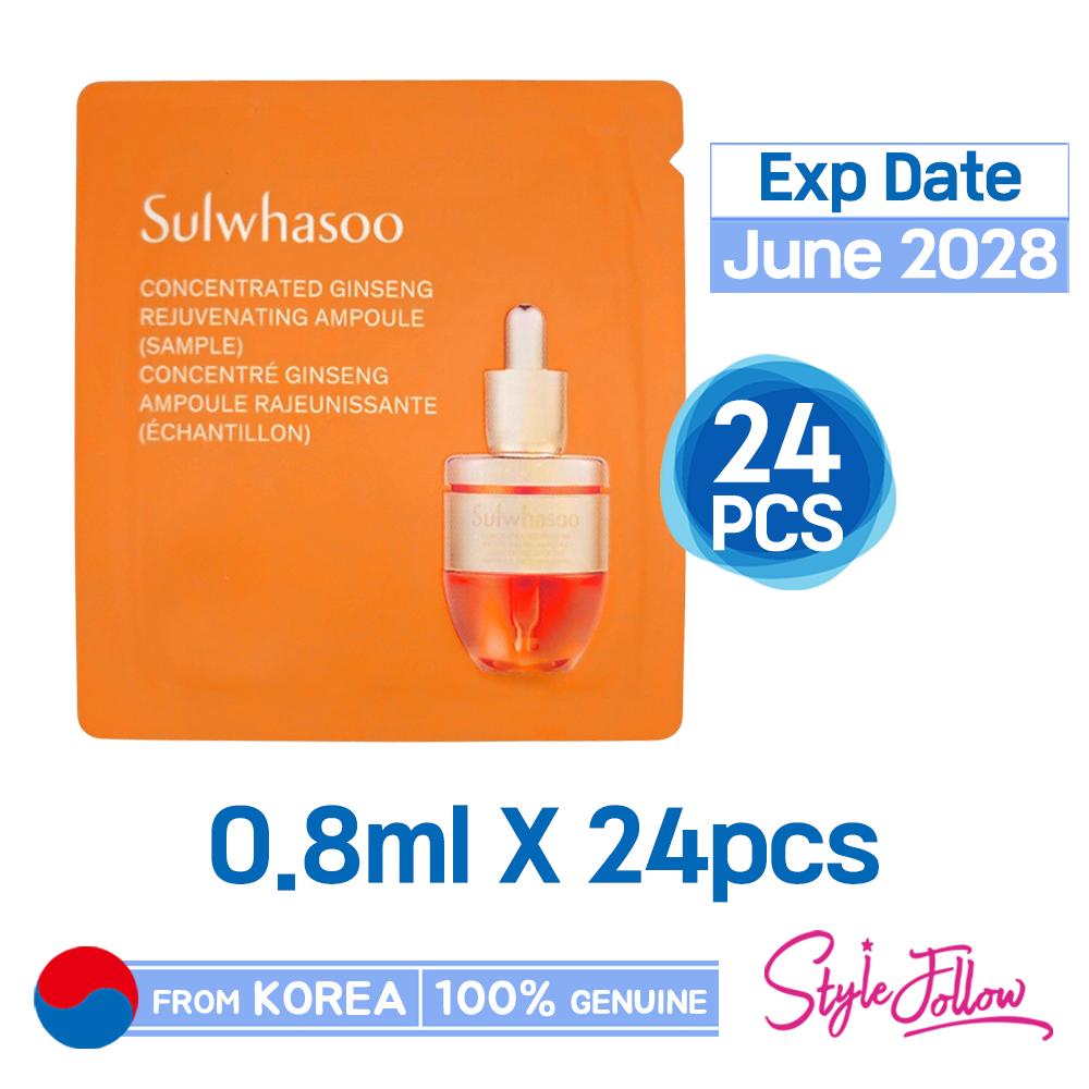 

24 шт_[SULWHASOO] Восстанавливающая ампула с концентрированным женьшенем 0,8 мл (Образец Саше) 0.8ml X 24pcs (total 19.2ml)