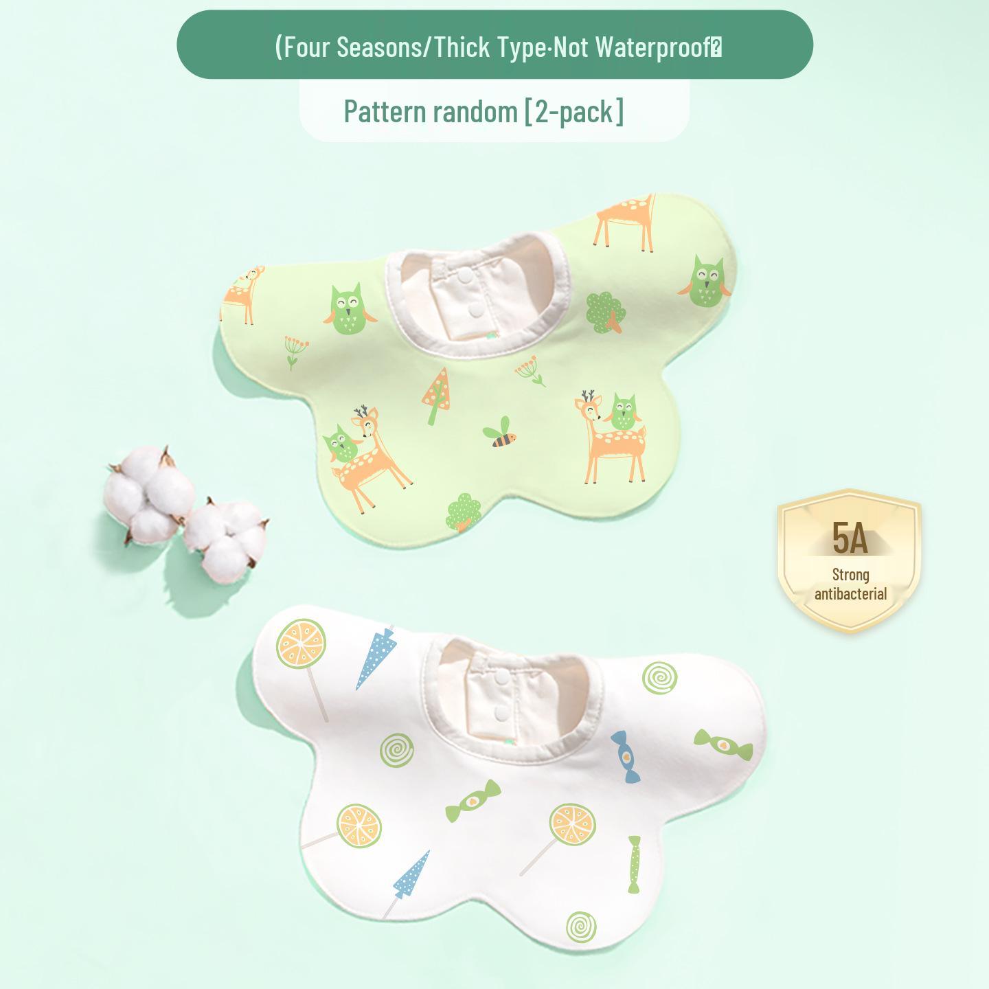 Premium Newborn Baby Bib - Thin, Pure Cotton, Waterproof, Quick-Drying, High-Quality, Summer Bib for Spit-Up Prevention.