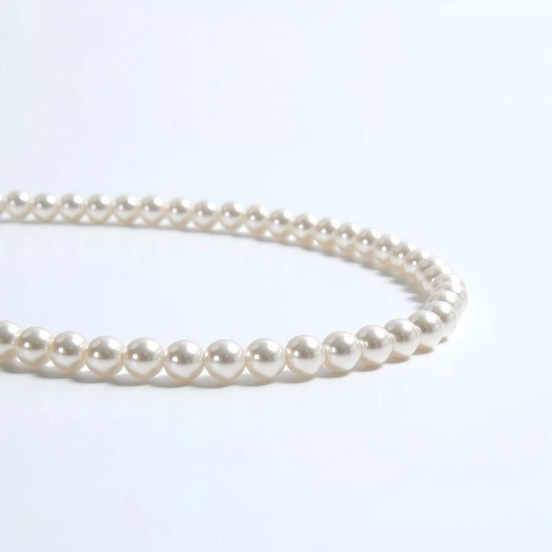 Elegant Blue Chalcedony & Imitation Pearl Adjustable Bracelet