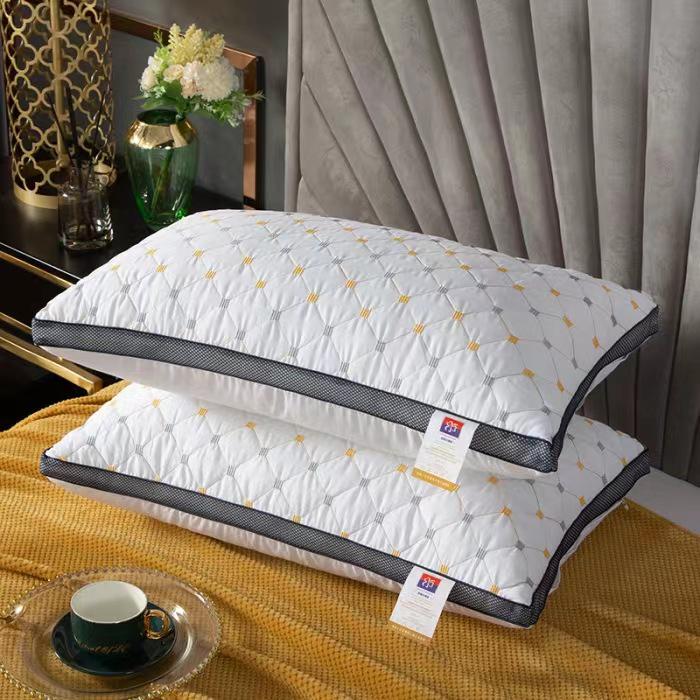 Durable Cotton Neck Support Pillow for Home, Hotel, or Dorm Use - Ideal Sleep Aid