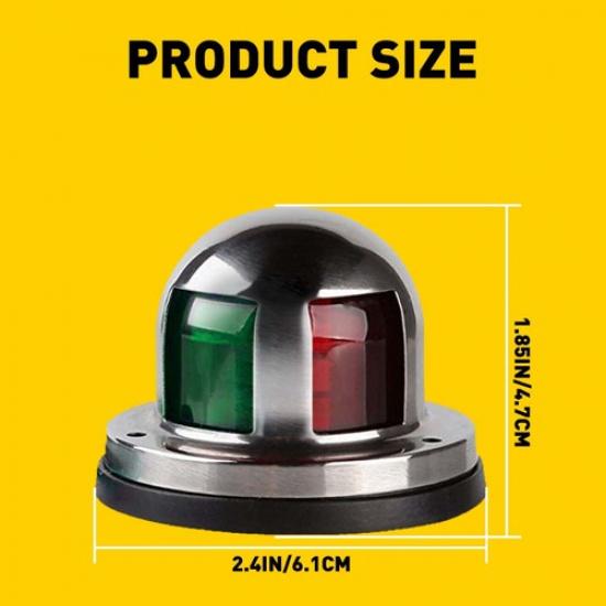 LED Marine Bug Navigationslicht 12V Boot Für Pontonlicht Wasserdicht Yacht Rot Grün